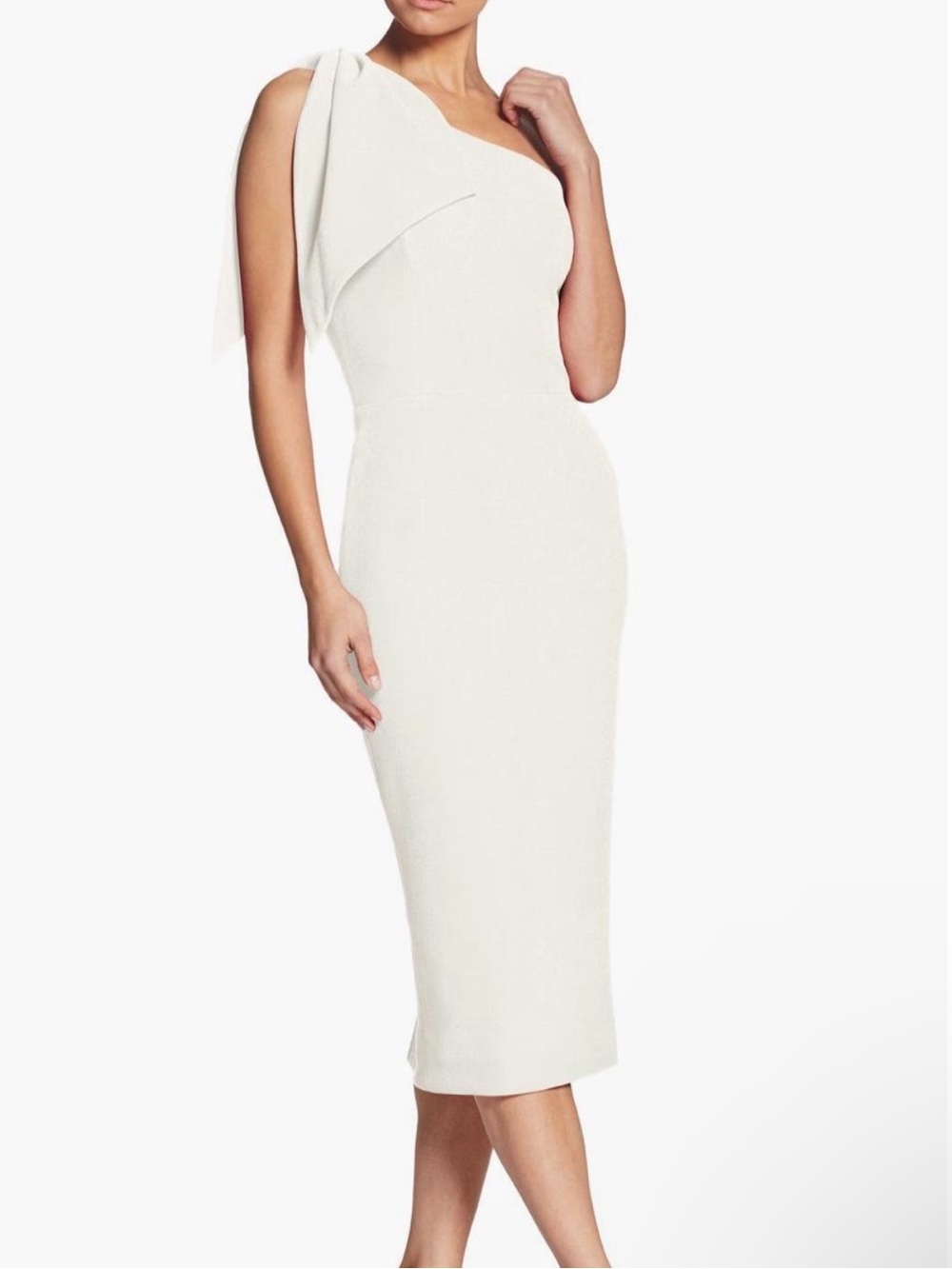 Dress the Population One-Shoulder Cream Dress